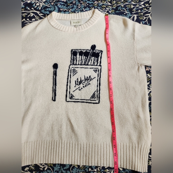 Koch Trevi The Perfect Match Graphic Wool Cashmere Sweater Women's Small - Picture 8 of 9